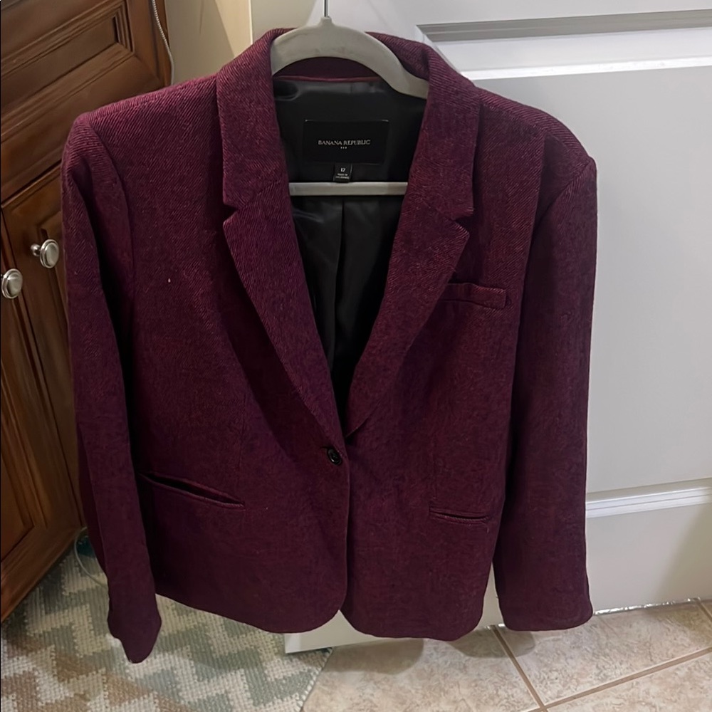 Banana Republic Women's Plum Single-Button Blazer